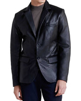 Men Genuine Leather Blazer Sport Coat 16